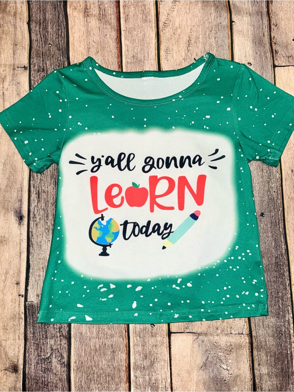 "Y'all Gonna Learn Today" Bleached Tee